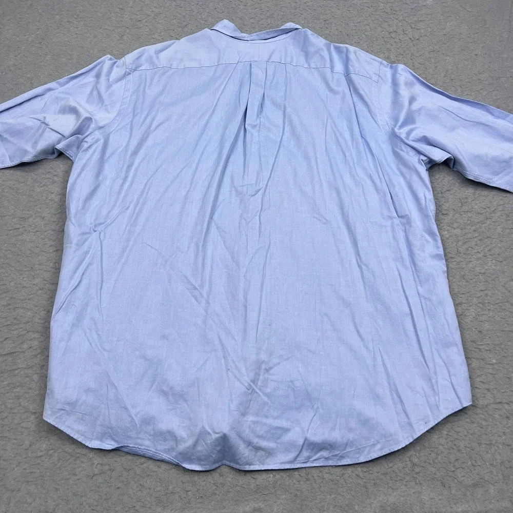 Ralph Lauren Dress Shirt Men's 3LT Blue Solid Woven Performance Button Up Pocket